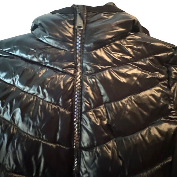 CALVIN KLEIN PERFORMANCE Black Hooded Puffer Coat Size XS New w/ Tag MSRP $195 - Picture 4 of 7